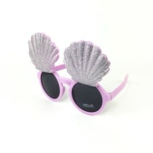 Kid Lavender Sun Glasses Flippable Glitter Shells